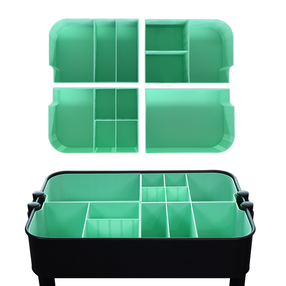 IKEA RÅSKOG Cart Organizer – Modular Storage Bins with Hook Set – Fits Pre 2025 IKEA RÅSKOG Cart (4 Colors Any Tier)