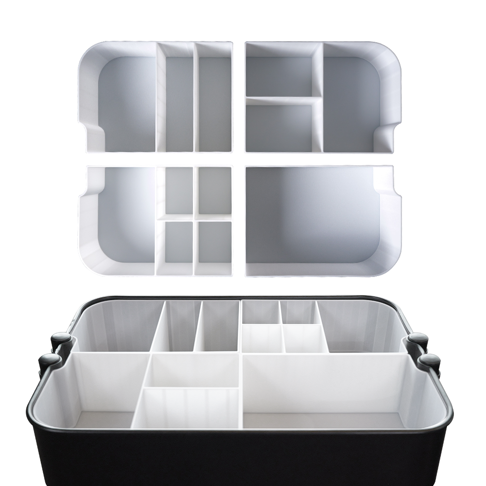 IKEA RÅSKOG Cart Organizer – Modular Storage Bins with Hook Set – Fits Pre 2025 IKEA RÅSKOG Cart (4 Colors Any Tier)
