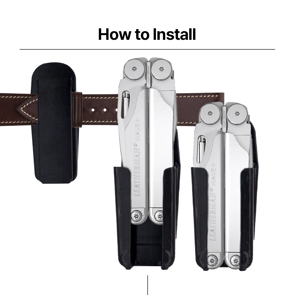 Leatherman Wave Holster - Delux_clip – Clip-style holster for Leatherman Wave – Easily attaches to belts or gear.