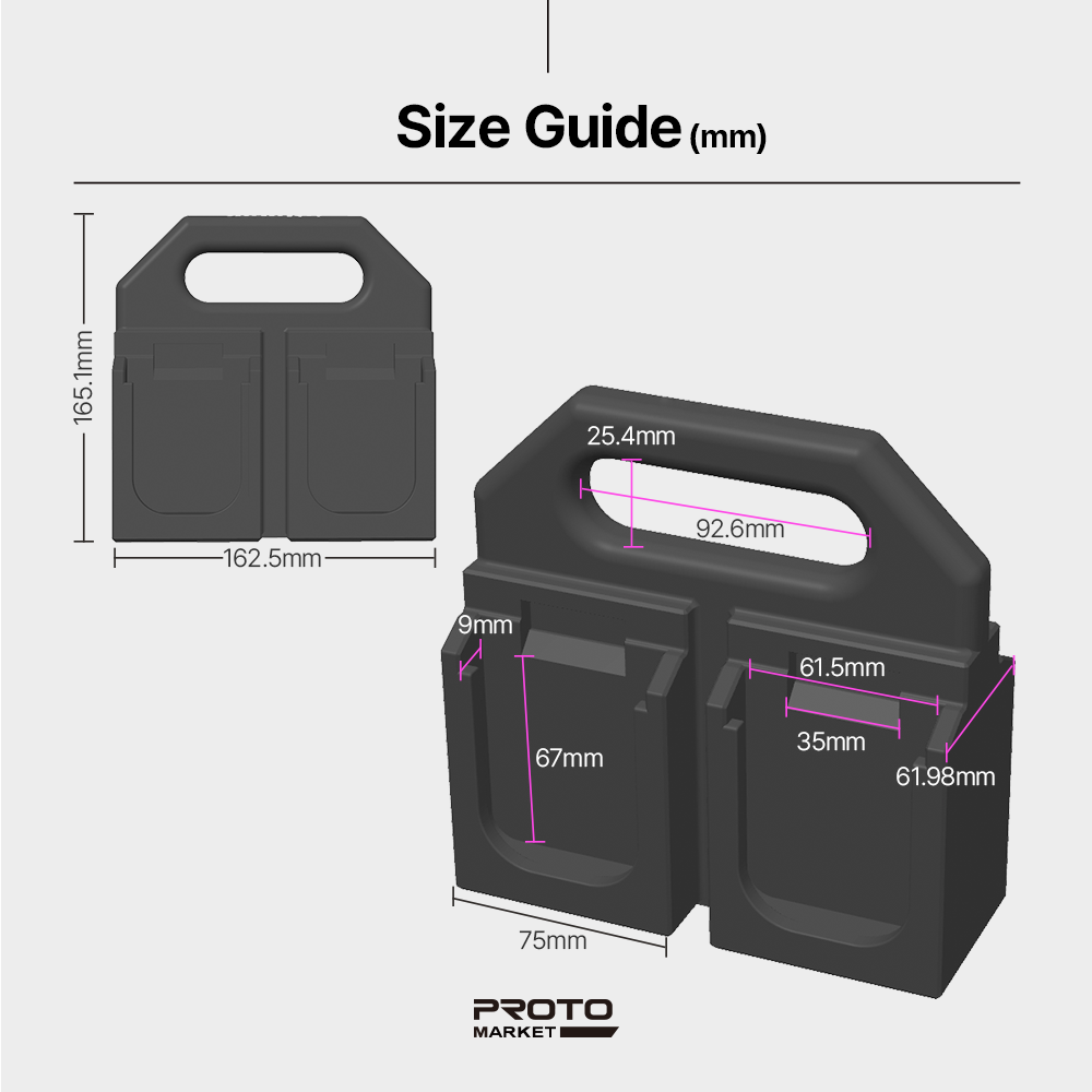 Makita 18v 4x Battery storage – Makita 18V Battery Caddy Holder 4 Pack – Easy to carry and portable design - Power Tool