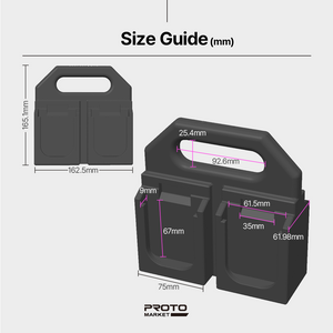 Makita 18v 4x Battery storage – Makita 18V Battery Caddy Holder 4 Pack – Easy to carry and portable design - Power Tool