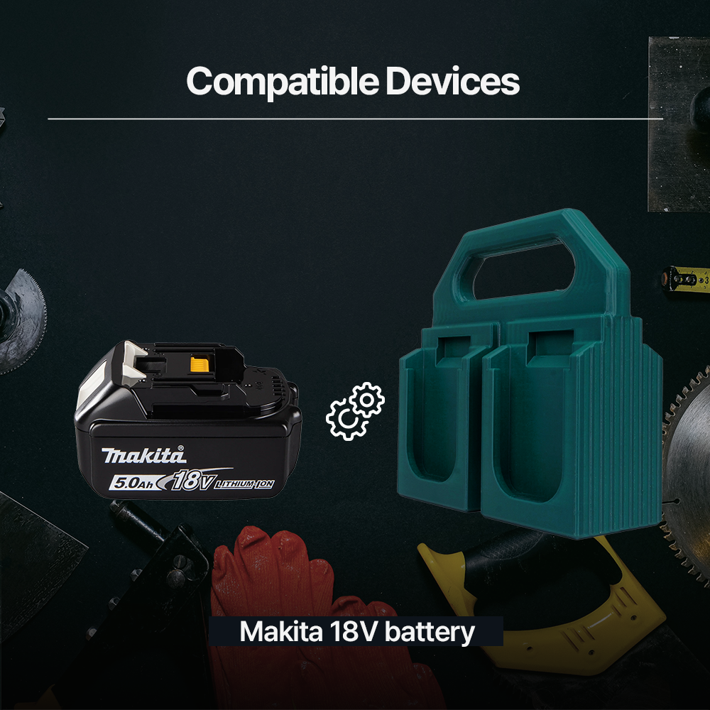 Makita 18v 4x Battery storage – Makita 18V Battery Caddy Holder 4 Pack – Easy to carry and portable design - Power Tool