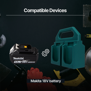Makita 18v 4x Battery storage – Makita 18V Battery Caddy Holder 4 Pack – Easy to carry and portable design - Power Tool