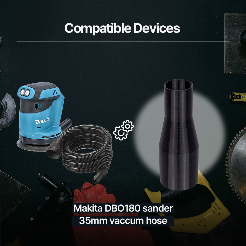 Makita DBO180 to vac adapter – Makita DBO180 Dust Extraction Adapter – Dust collection solution compatible with random