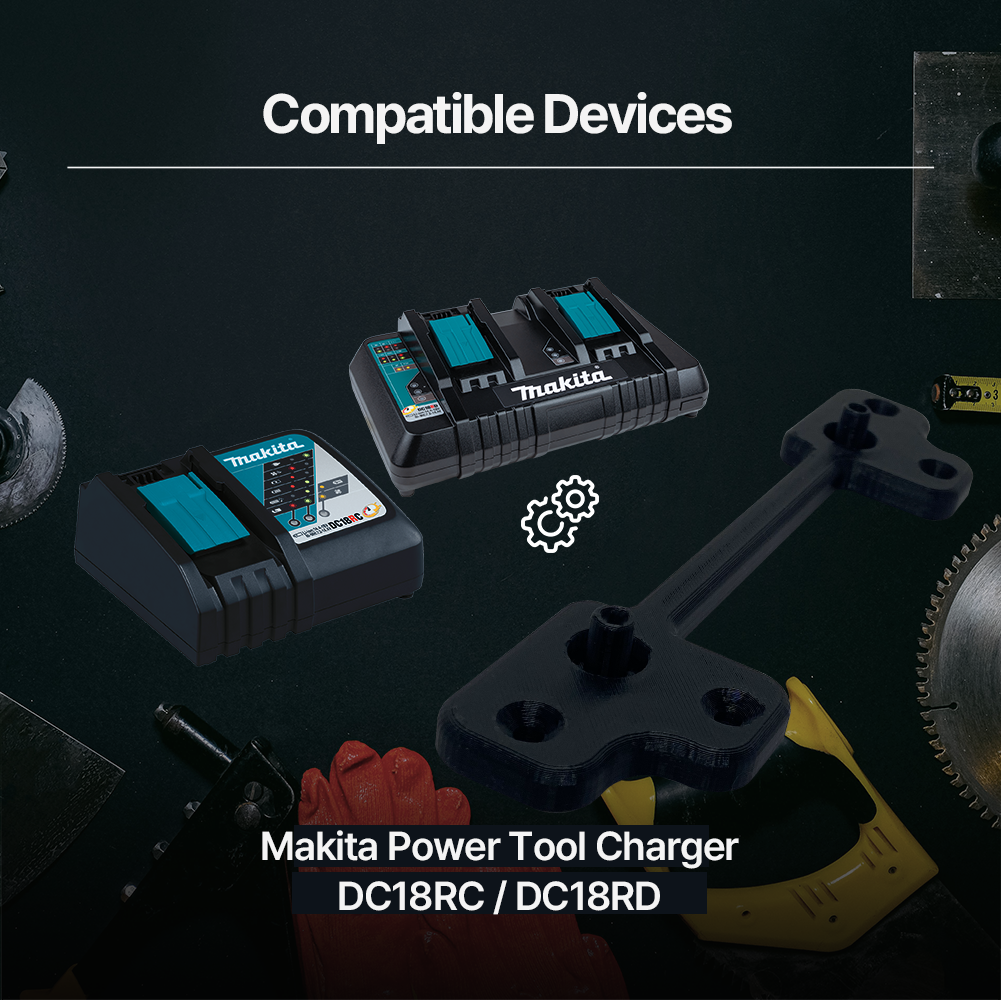 Makita Charger Wall Mount Bracket – Secure Holder for DC18RC & DC40RA Chargers Space-Saving Charger Storage Solution –