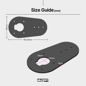 Baseplate for Makita RT0700 Router – Precision-fit baseplate for Makita RT0701C / RT0700C router – Enhances control