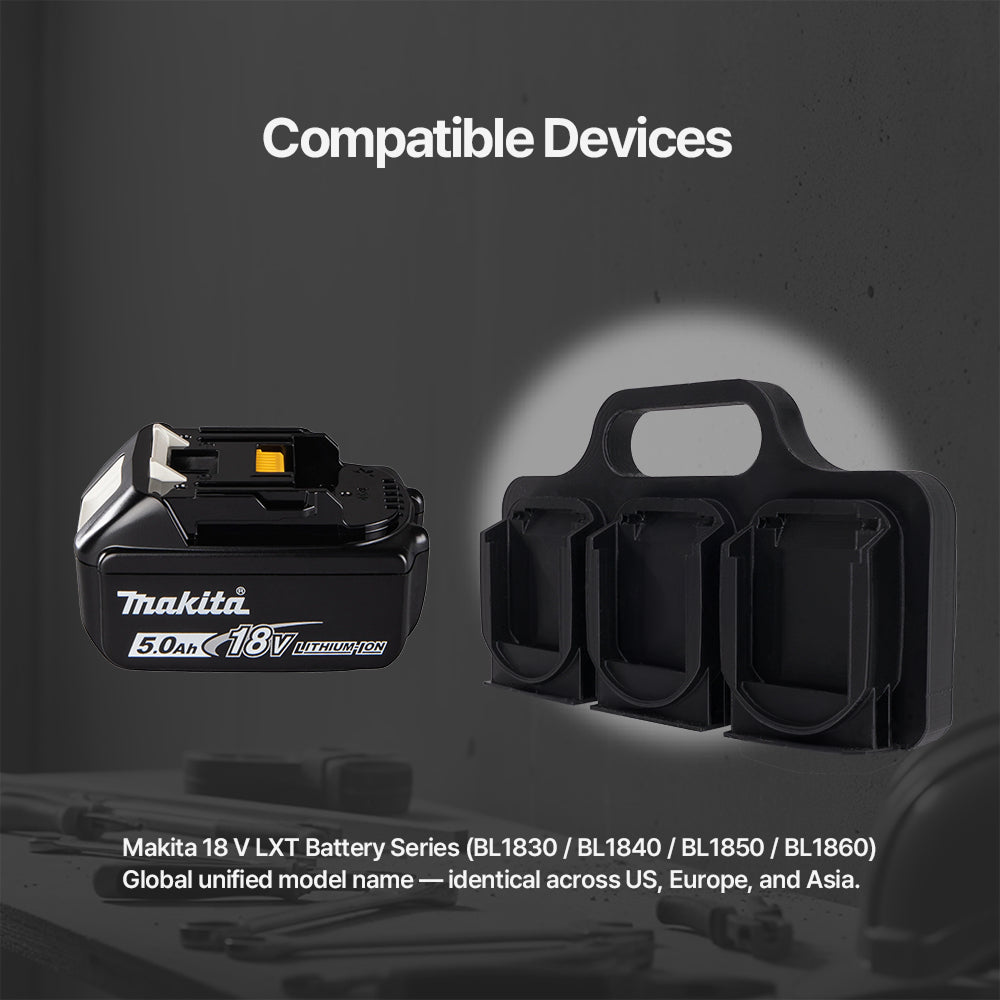 Makita 18V Battery Caddy 6-Pack – Wall Mount Holder
