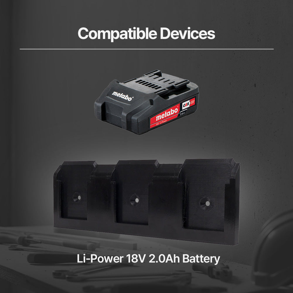 Metabo CAS 18V Battery 3-Pack Wall Mount