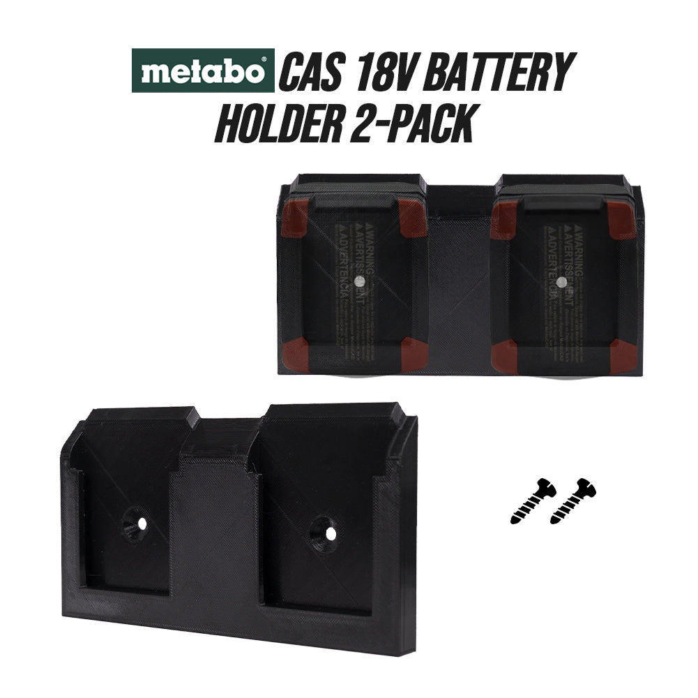 Metabo CAS 18V Battery Holder 2-Pack – Wall Mount Storage