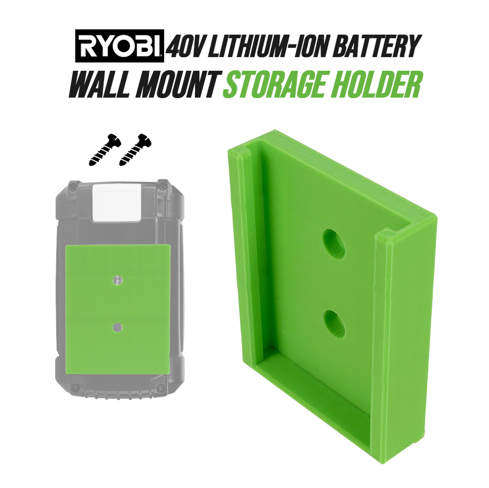 Ryobi 40V Battery Storage Holder – Wall Mount Organizer