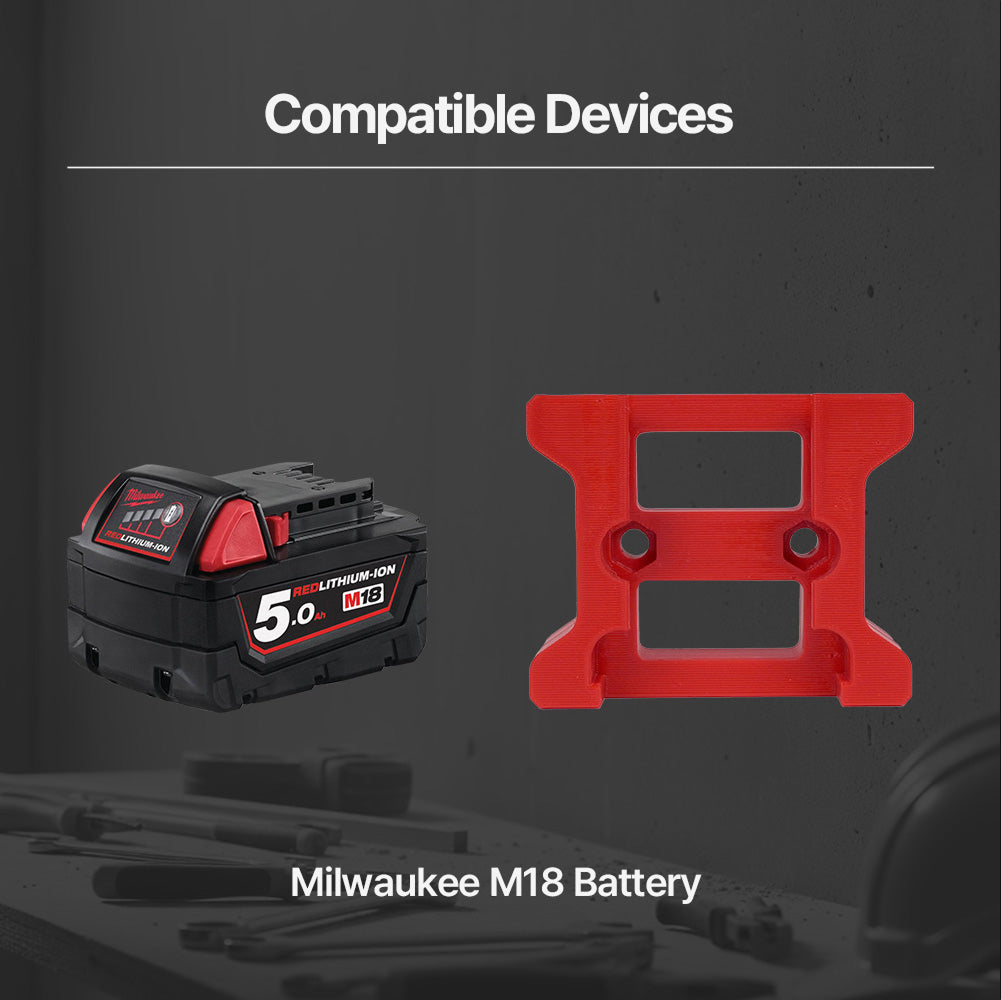 Milwaukee M18 Battery Angled Holder – Wall Mount Organizer