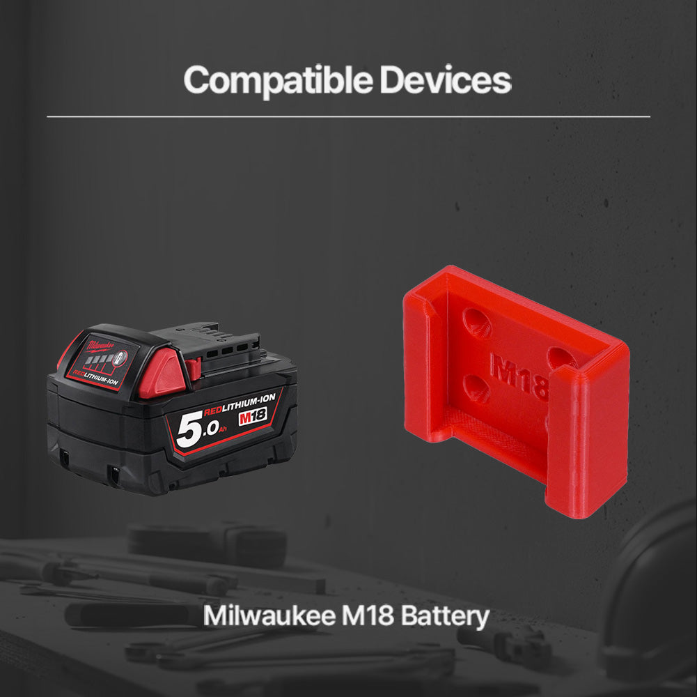 Milwaukee M18 Battery Holder – Wall-Mounted Organizer
