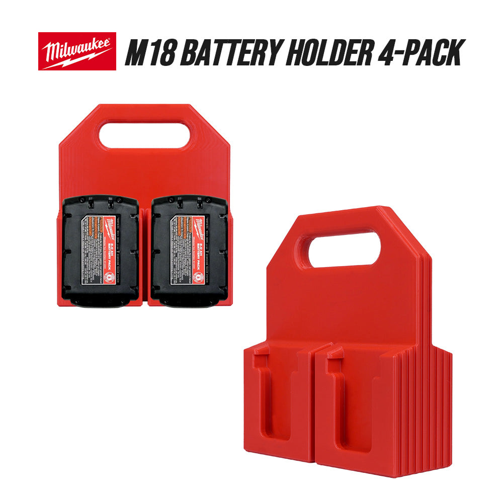 Milwaukee M18 Battery Holder 4-Pack – Portable Carry Caddy