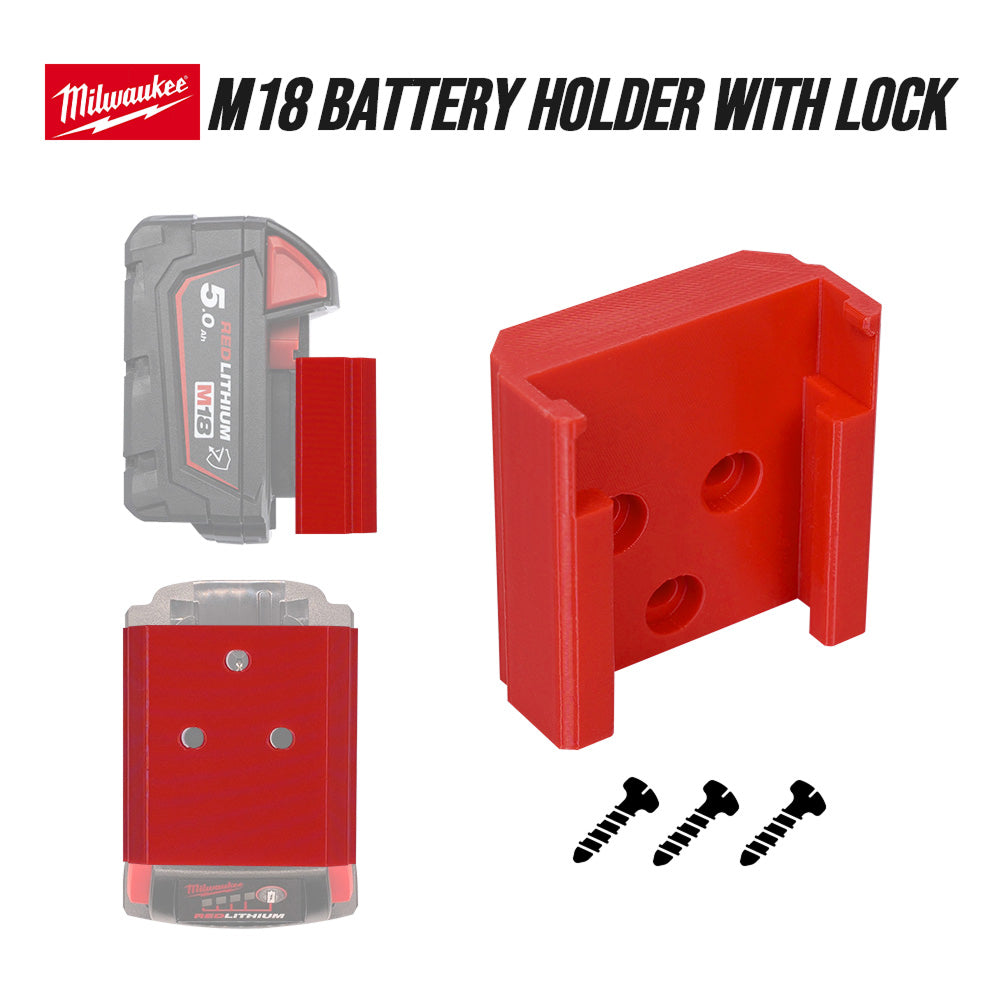 Milwaukee M18 Battery Holder with Lock