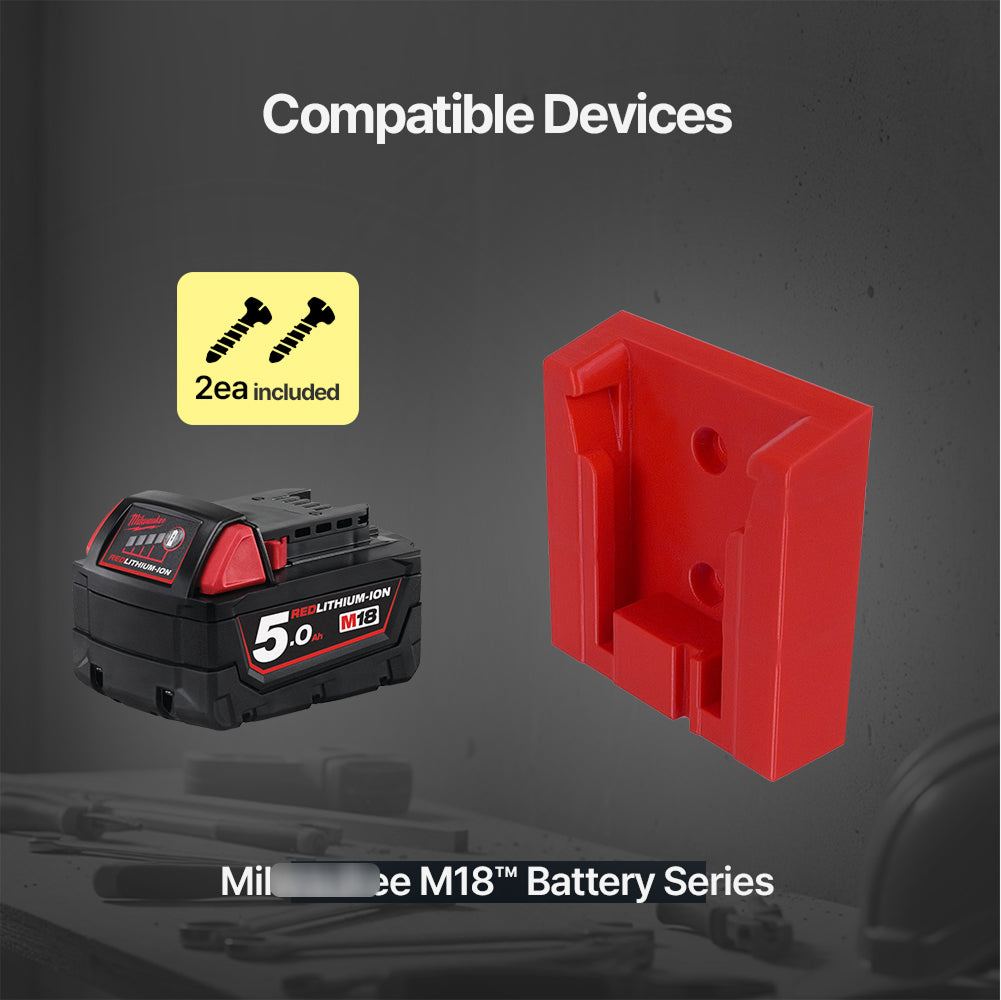 Milwaukee M18 Battery Storage Holder – Wall Mount Organizer