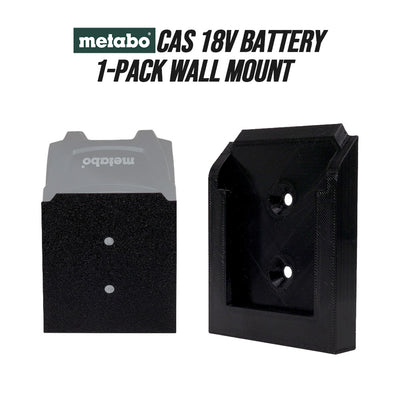 Metabo CAS 18V Battery 1-Pack Wall Mount – Wall-Mountable Battery Rack – Space-Saving Storage Organizer