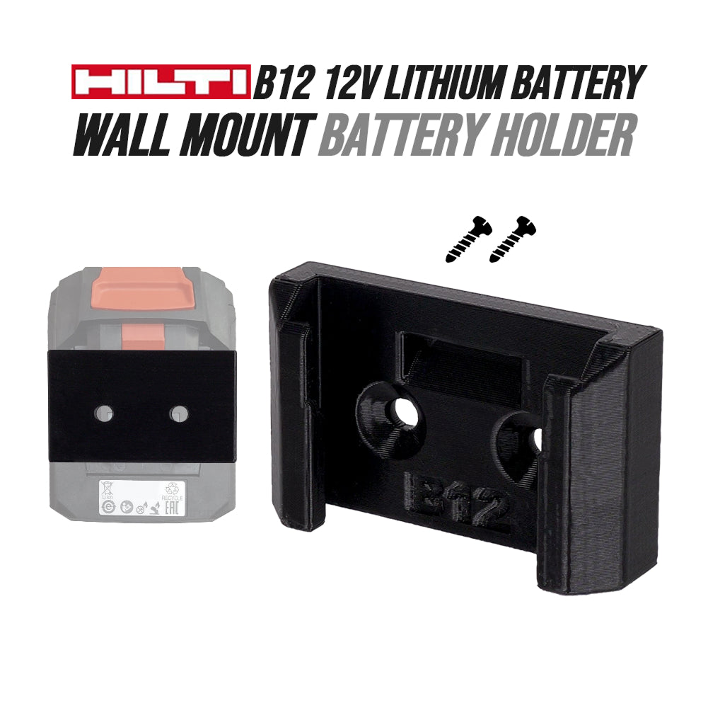 HILTI B12 12V Battery Holder – Wall Mount Organizer