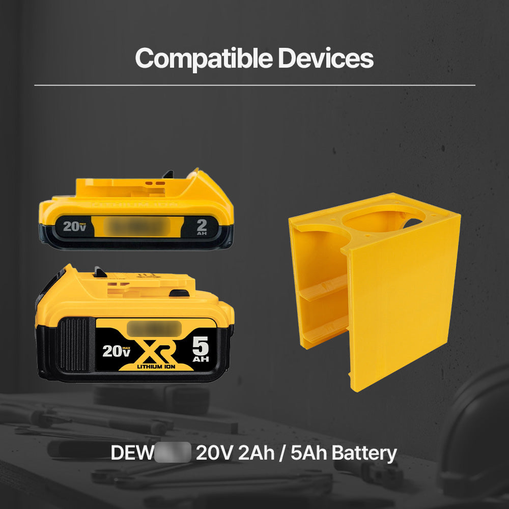 Battery Stacker Rack for DeWalt 20V – Holds 5Ah & 2Ah Battery