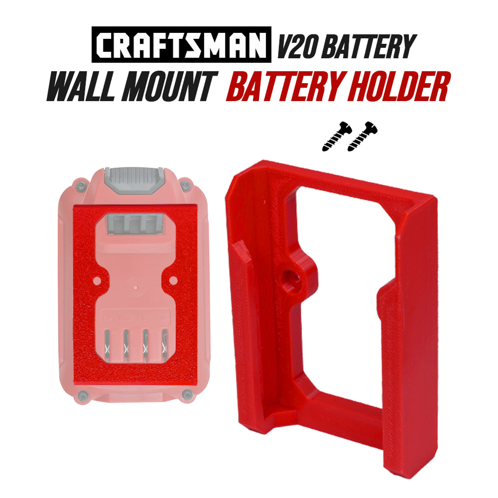 Craftsman V20 Battery Mount / Holder – Wall-Mounted Organizer