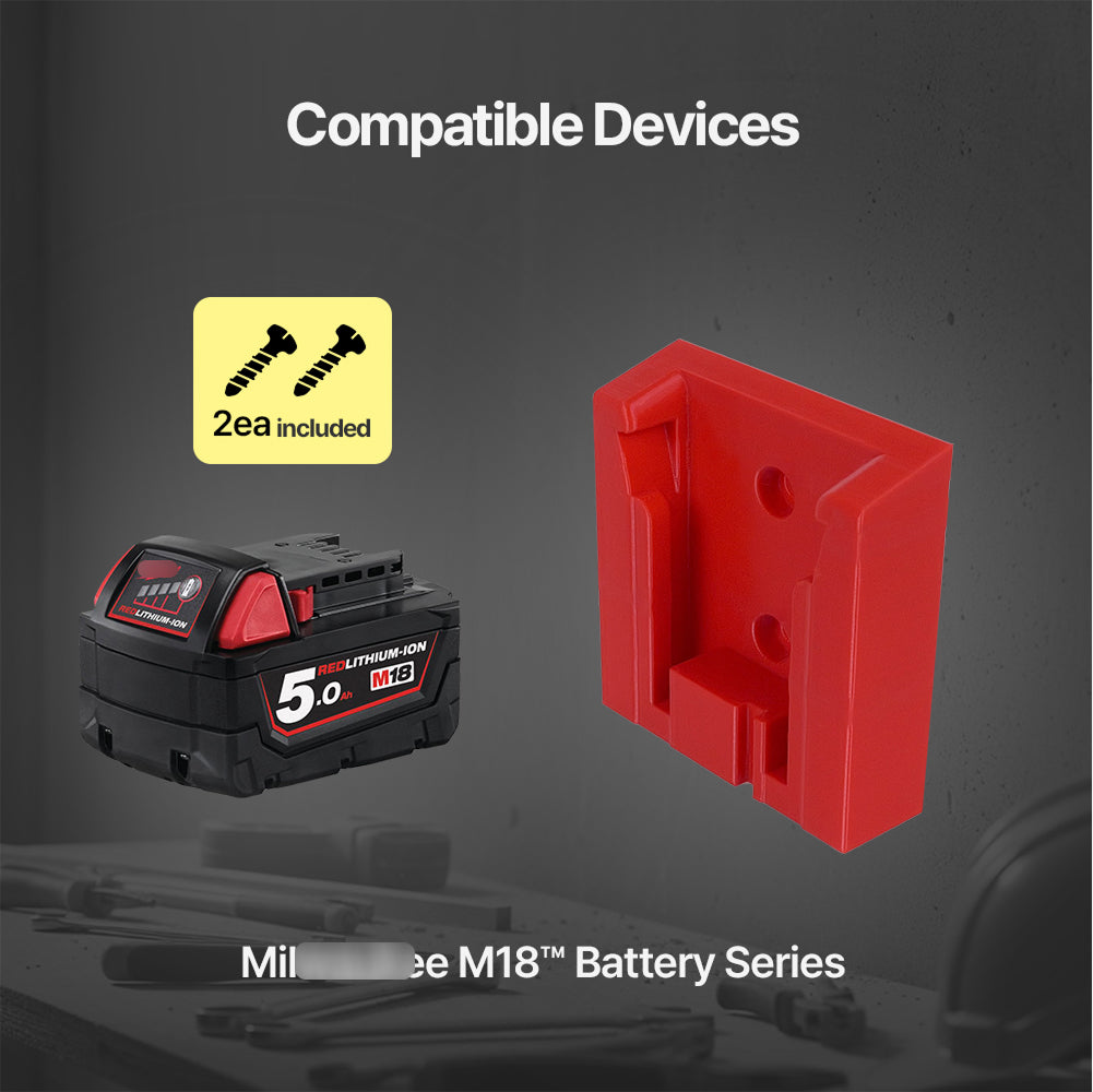 Milwaukee M18 Battery Storage Holder – Wall Mount Organizer