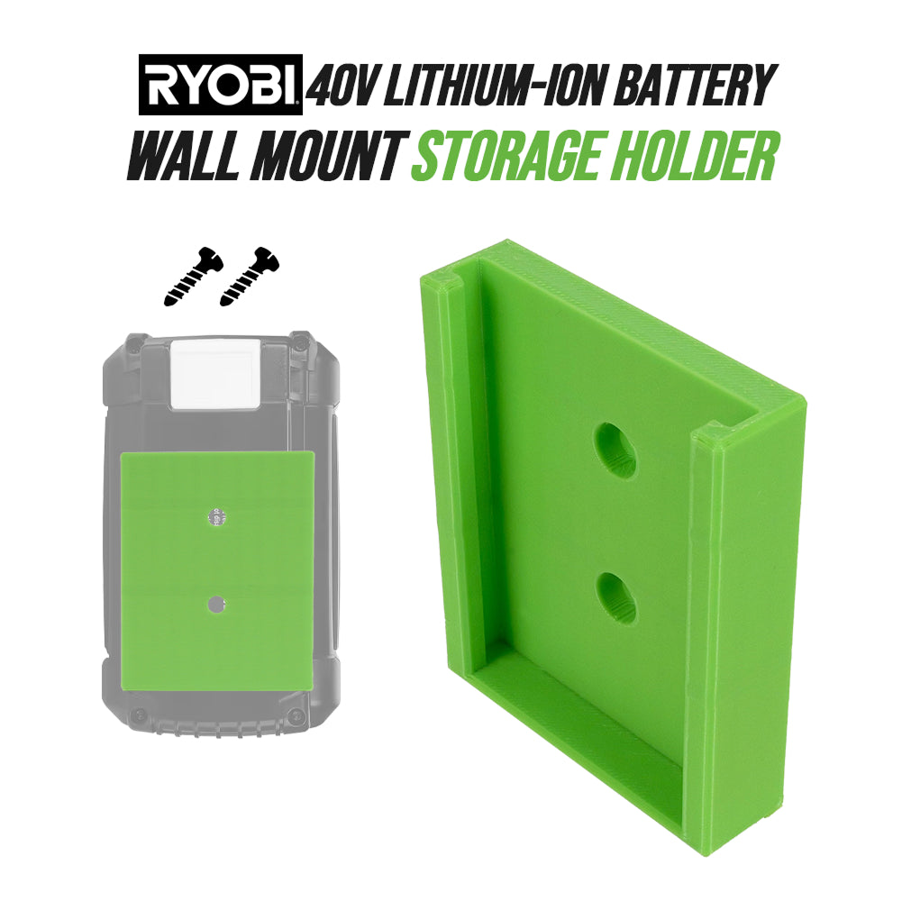 Ryobi 40V Battery Storage Holder – Wall Mount Organizer