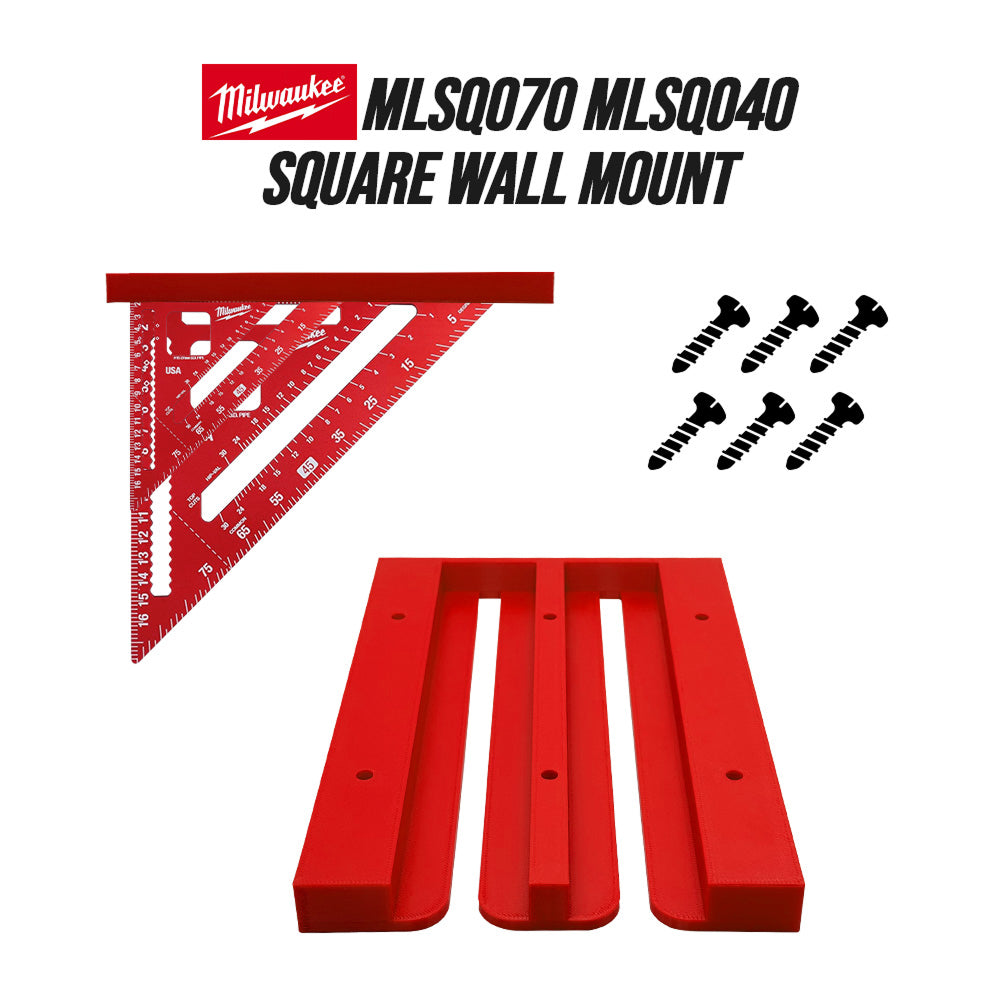 Support mural carré Milwaukee – Support mural fiable pour outils Milwaukee, idéal pour l'organisation des outils dans le garage et l'atelier