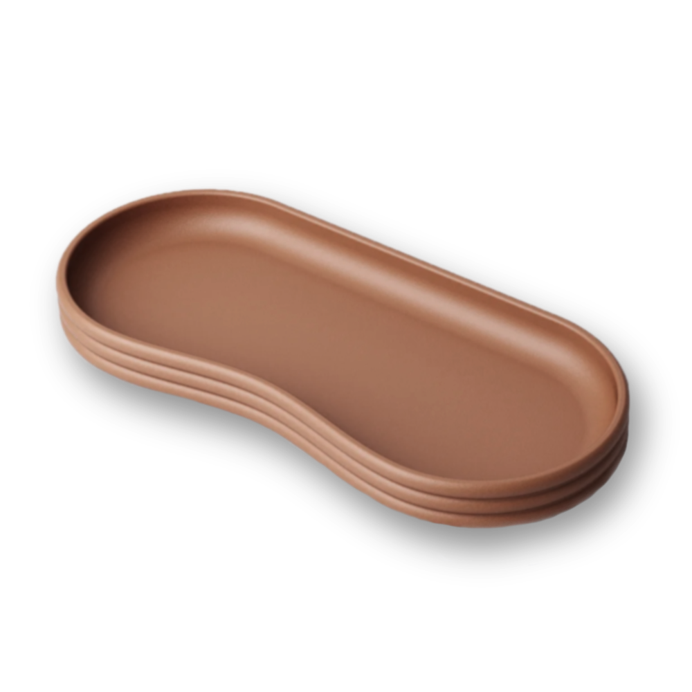 Modern Copper Glasses Tray – Eco-Friendly PLA Organizer for Sunglasses, Jewelry & Small Essentials