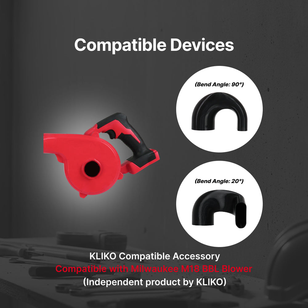 Milwaukee M18 BBL Blower Curved Nozzle – U Shape 20° & 90° Options