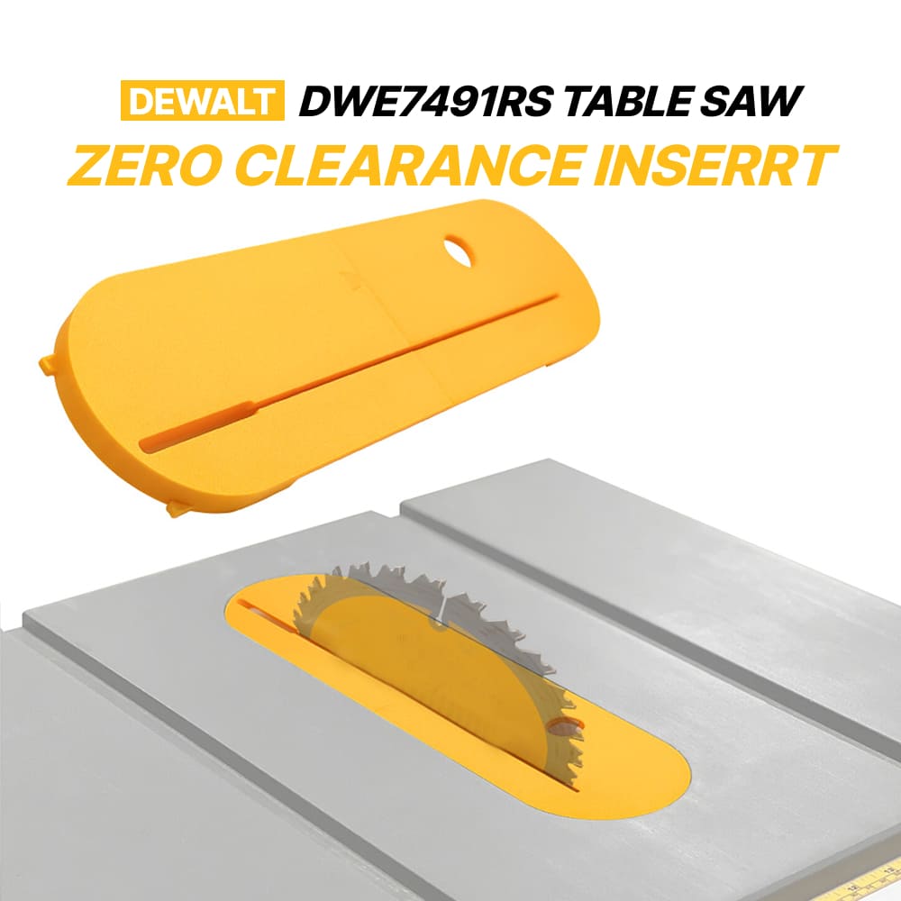 Plaquette de scie circulaire à table DeWalt DWE7491RS à dégagement nul – Coupe précise et arrachement réduit – Idéale pour des coupes nettes et précises – Minimise l'arrachement et améliore le support de la lame