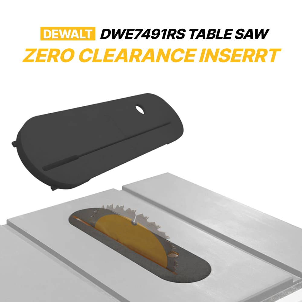 Plaquette de scie circulaire à table DeWalt DWE7491RS à dégagement nul – Coupe précise et arrachement réduit – Idéale pour des coupes nettes et précises – Minimise l'arrachement et améliore le support de la lame