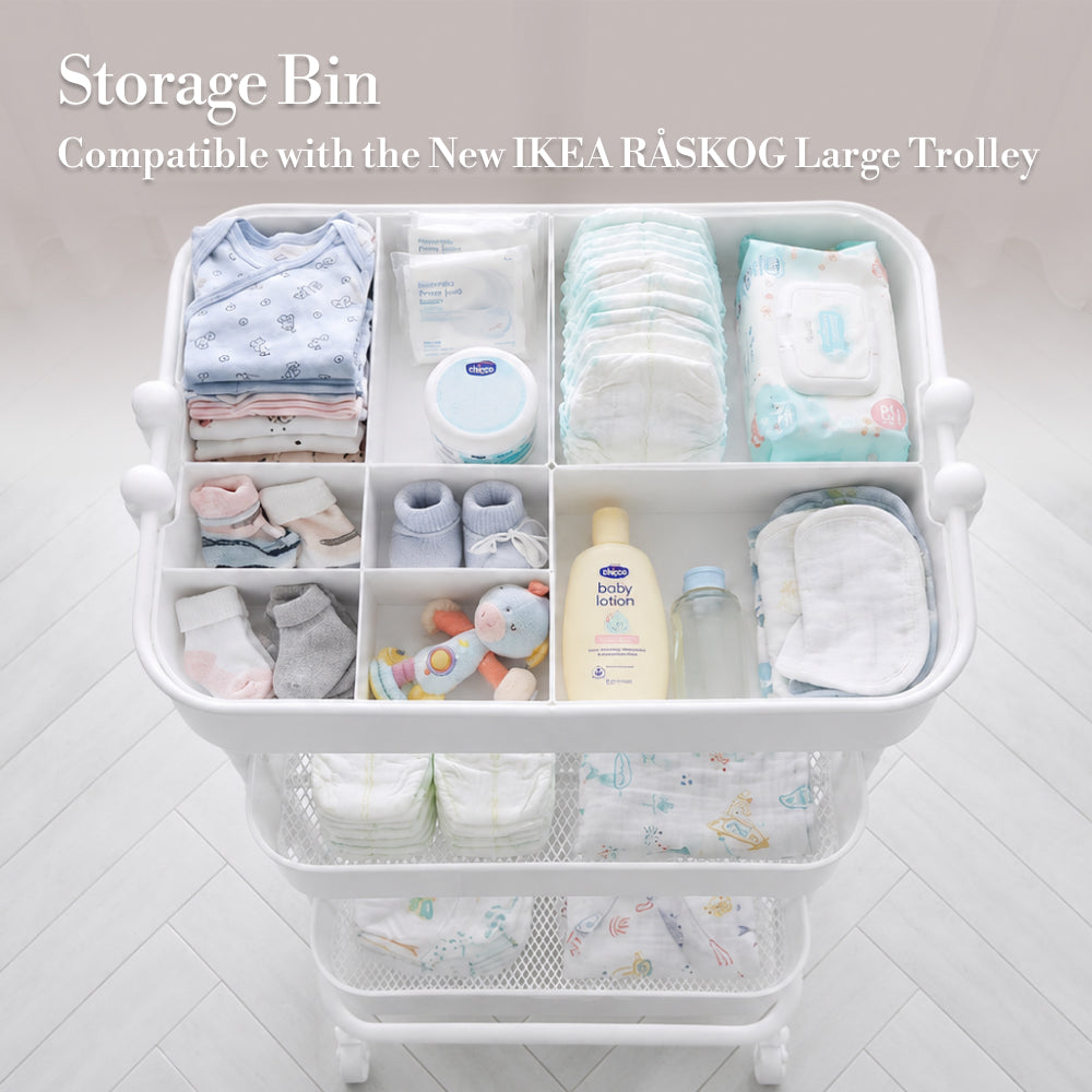 IKEA RÅSKOG Large Trolley Customizable Storage Bin Set
