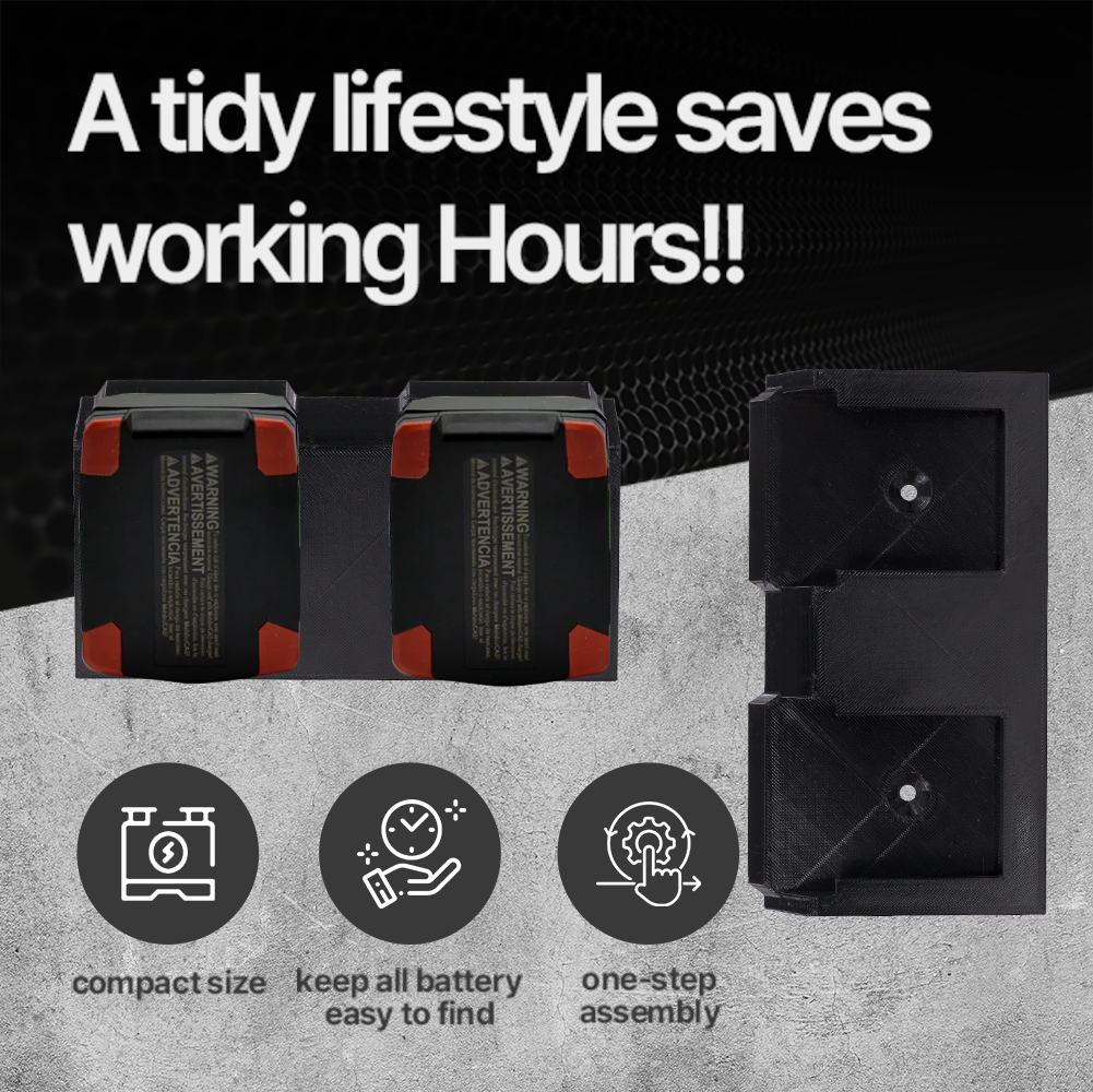 Metabo CAS battery X2 Wall Mount – Wall-mountable Metabo 18V battery rack – Saves space and simplifies storage - Power
