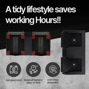 Metabo CAS battery X2 Wall Mount – Wall-mountable Metabo 18V battery rack – Saves space and simplifies storage - Power