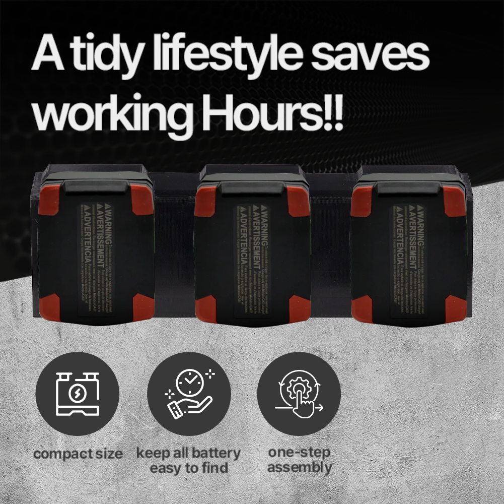 Metabo CAS battery X3 Wall Mount – Wall-mountable Metabo 18V battery rack – Saves space and simplifies storage - Power