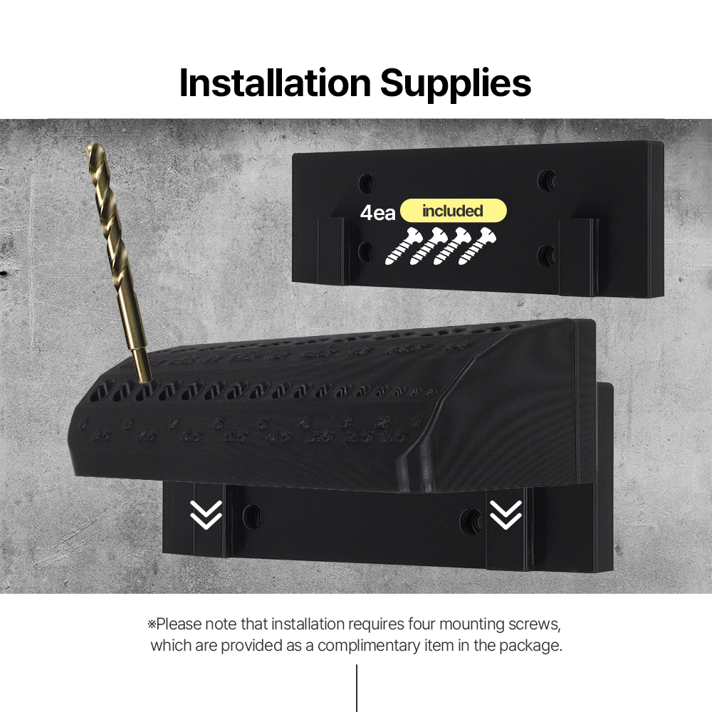 Metric drill bit set wall mount 1mm to 14 – Wall-Mounted Metric Drill Bit Holder – Keeps drill bits organized