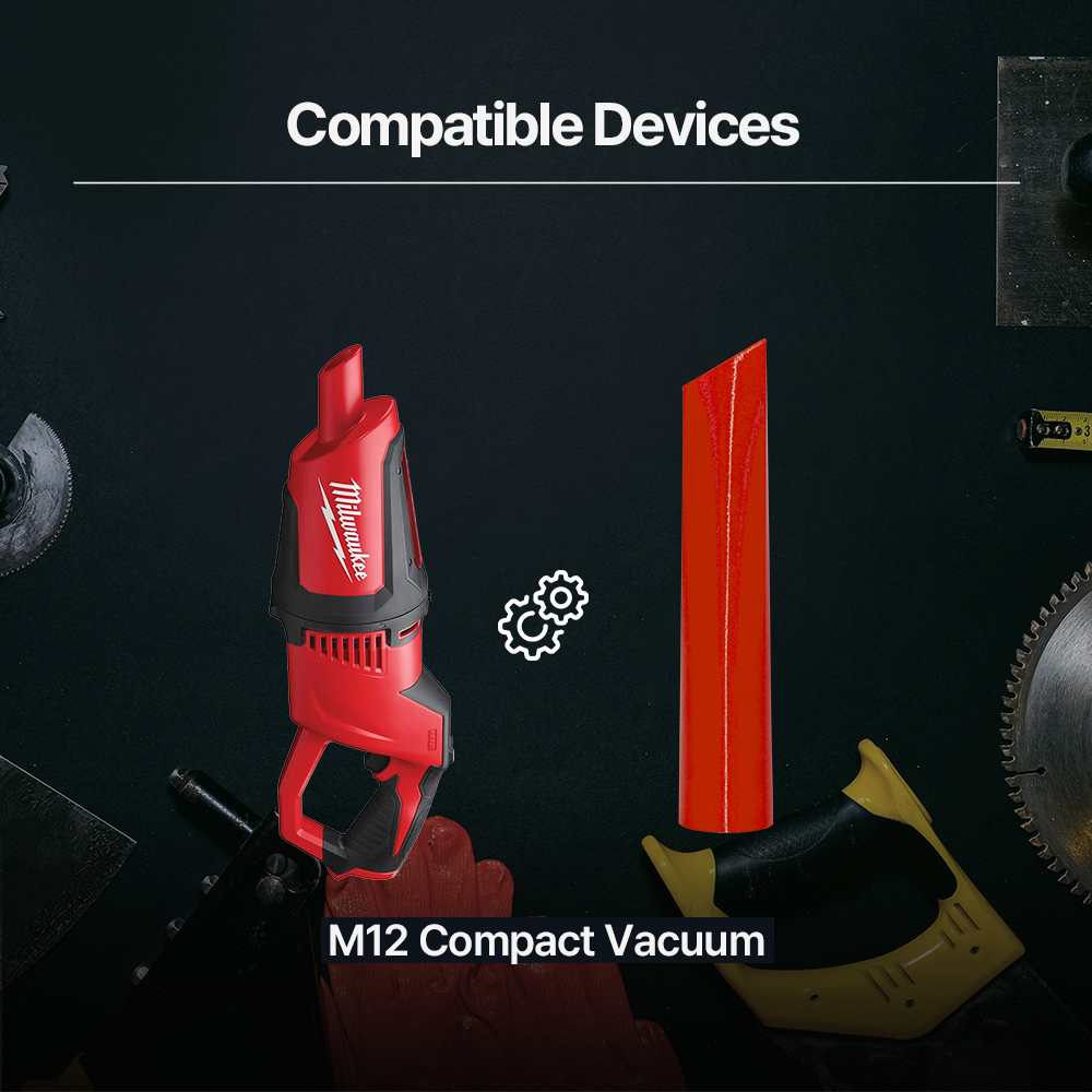 Milwaukee M12 Compact Cordless Vacuum Tool - Powerful Lightweight Handheld Vac for Home & Car Cleaning Compact Design