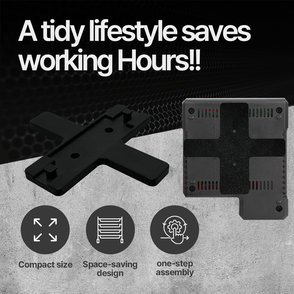 Milwaukee M12 M18 Charger Wall Mount – Cross Shape Design for Easy Access and for Space-Saving Organization - Secure