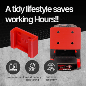 Milwaukee M18 Battery Holder – Milwaukee M18 Battery Holder – Convenient Wall-Mounted Storage for Milwaukee M18
