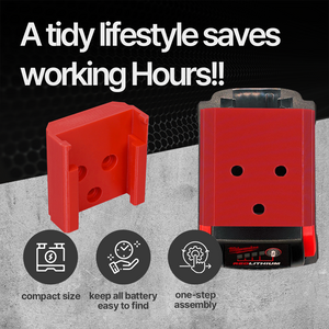 Milwaukee M18 Battery Holder With Lock – Lockable Milwaukee M18 battery mount – Secure wall-mounted storage