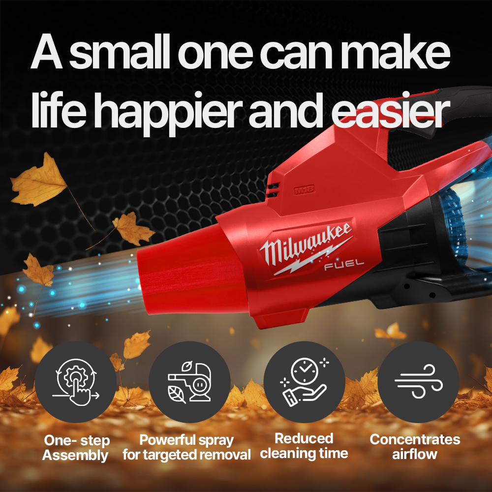 Milwaukee M18 Blower Stubby Nozzle – Compact Air Nozzle for Tight Spaces & High-Efficiency Cleaning - Power Tool
