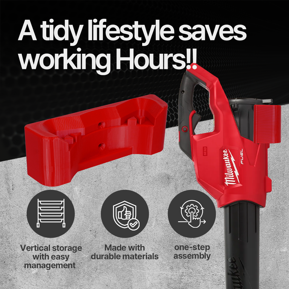 Milwaukee M18 Blower Wall Mount 2724 – Easy-install wall mount for Milwaukee M18 blower 2724 – Saves space and keeps