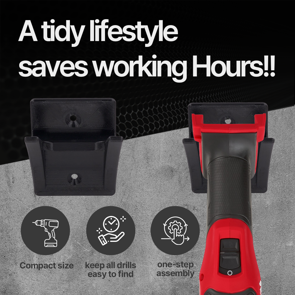 Milwaukee M18 Grinder Wall Mount – Secure Storage – Heavy-Duty Organizer – PETG Durable - Power Tool Accessories