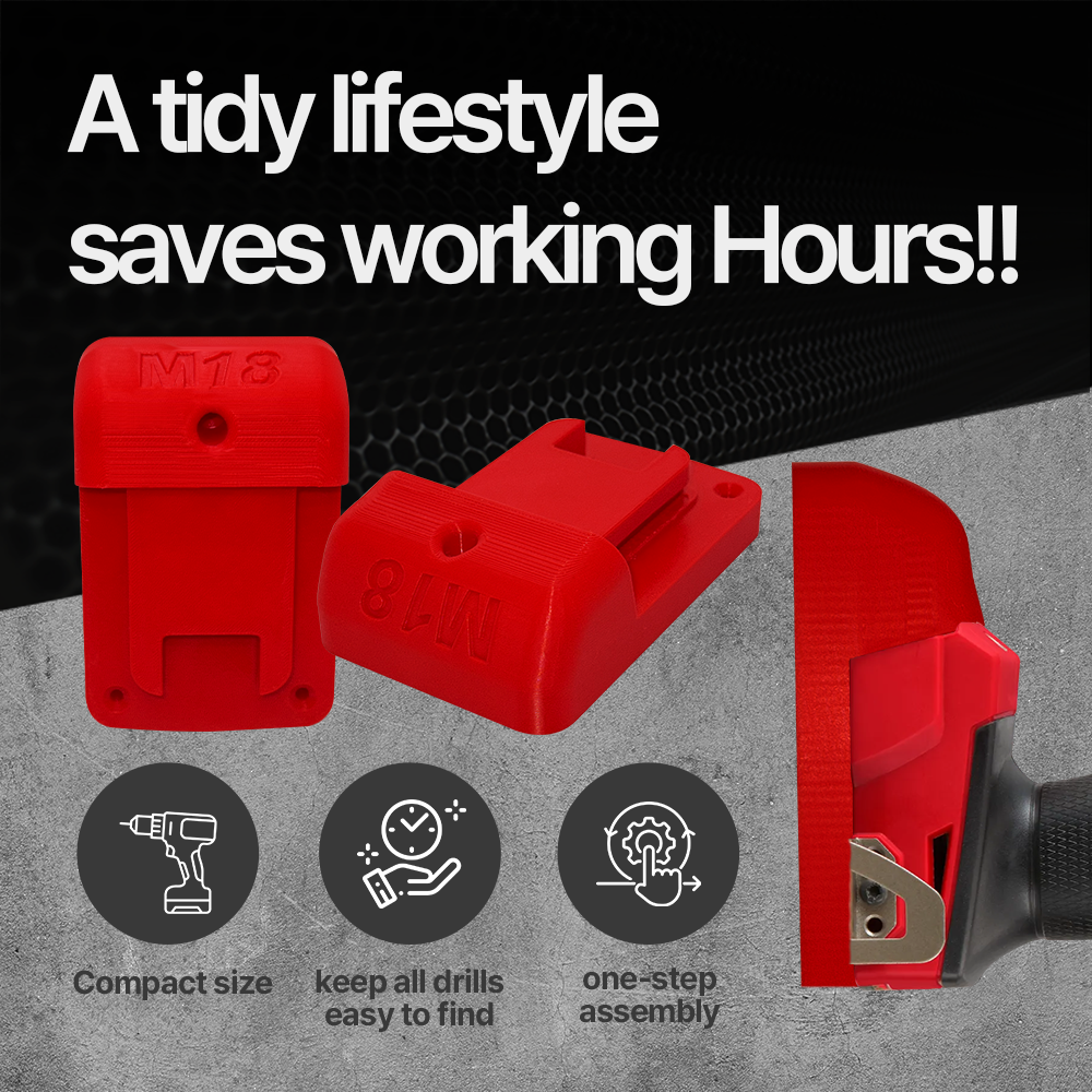 Milwaukee M18 Tool Hanger Wall Mounted Power Tool Organizer for Garage & Workshop - Power Tool Accessories