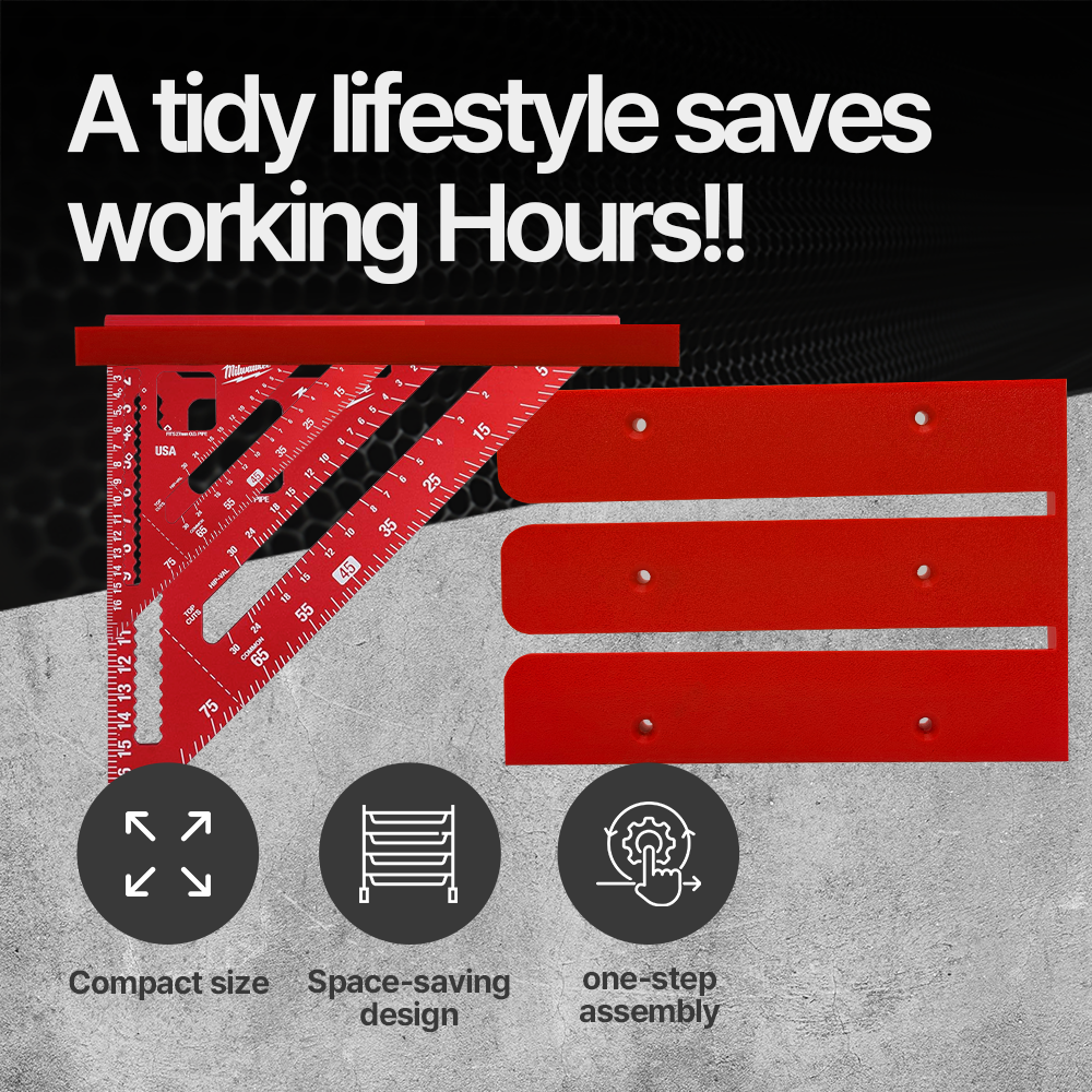 Milwaukee Square Wall Mount – Reliable Wall Mount for Milwaukee Tools Perfect for Garage and Workshop Tool Organization