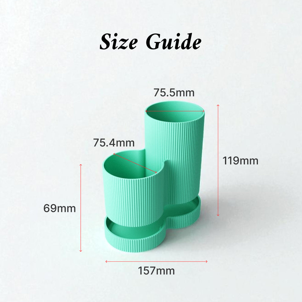 Minimalist Toothbrush Holder – Sky Blue & Cyan Eco Friendly PLA Bathroom Organizer Furniture