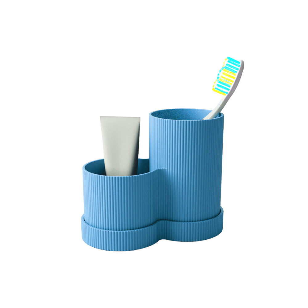 Minimalist Toothbrush Holder – Sky Blue & Cyan Eco Friendly PLA Bathroom Organizer Sky Blue Furniture