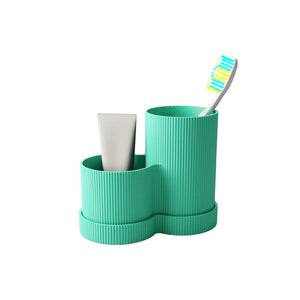 Minimalist Toothbrush Holder – Sky Blue & Cyan Eco Friendly PLA Bathroom Organizer Bluish Green Furniture