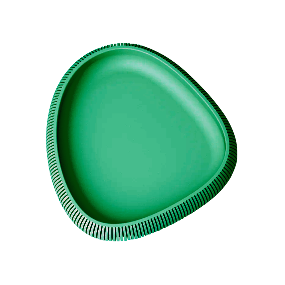 Modern Asymmetric Tray – Peacock Blue Bluish Green & Gray Eco Friendly PLA Minimalist Organizer for Desk & Home Bluish