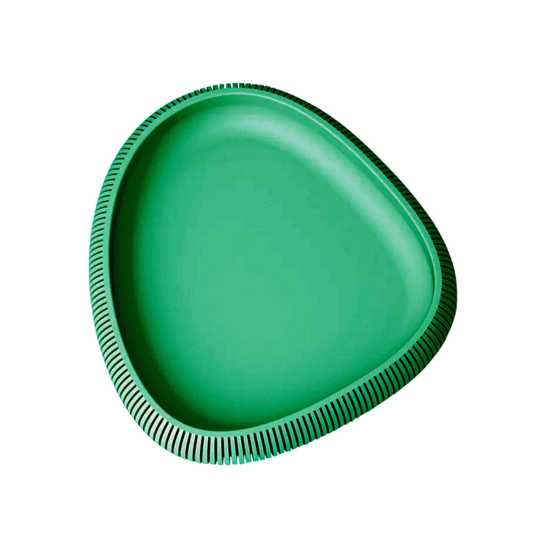 Modern Asymmetric Tray – Peacock Blue Bluish Green & Gray Eco Friendly PLA Minimalist Organizer for Desk & Home Bluish