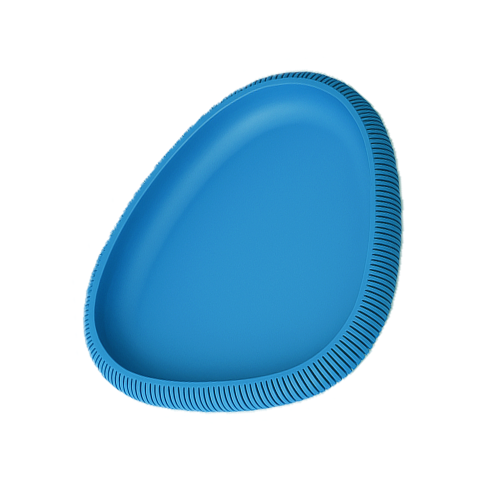 Modern Asymmetric Tray – Peacock Blue Bluish Green & Gray Eco Friendly PLA Minimalist Organizer for Desk & Home